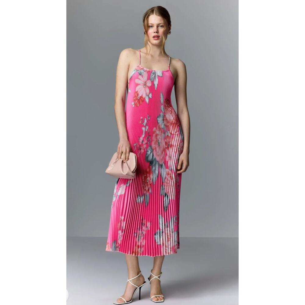 L'IDÉE Pink Floral Ete Dress Size 10